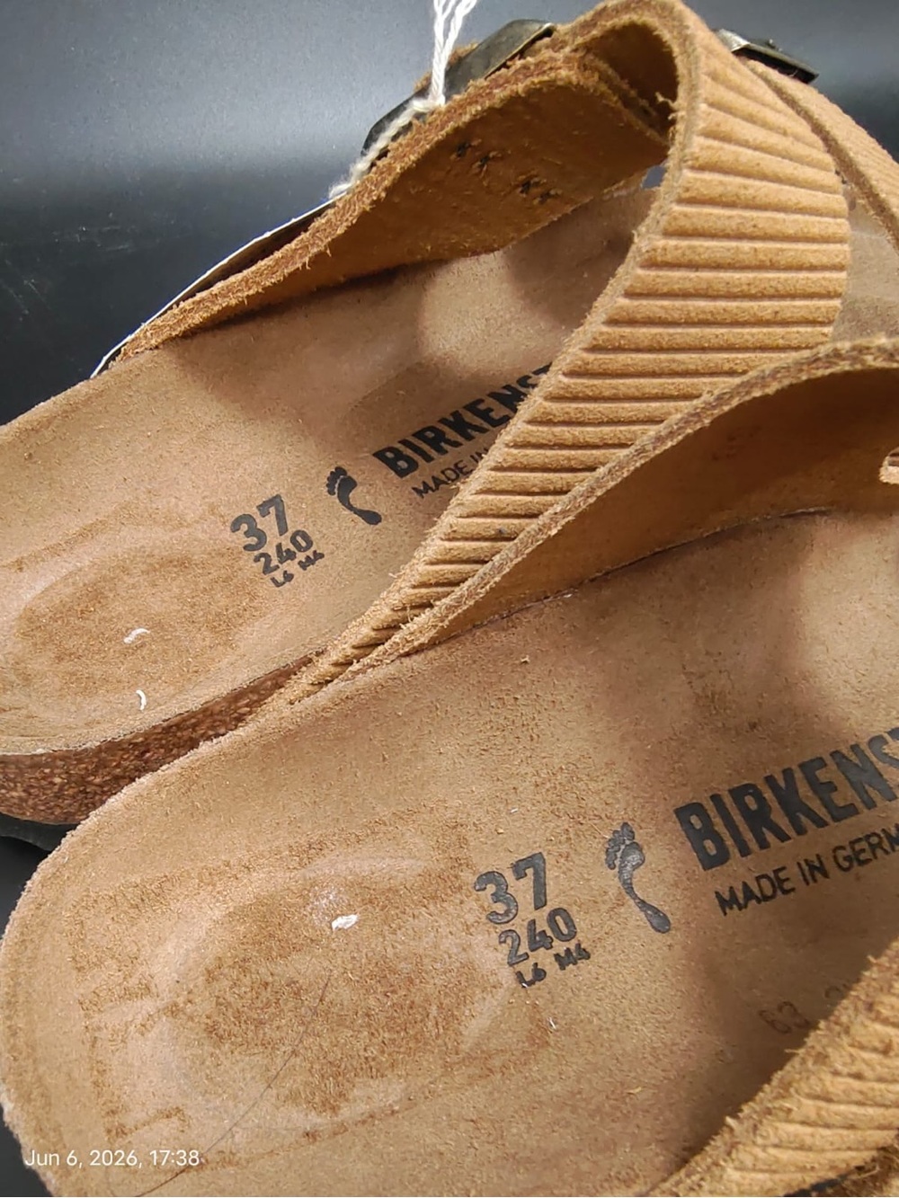 NWOB birkenstock sandals women EU 37 USA  6 Arizona Corduroy Cork Brown - Picture 5 of 6